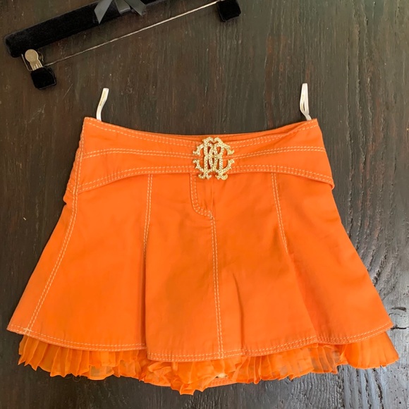 Roberto Cavalli Dresses & Skirts - EUC Roberto Cavalli Brass Buckle Logo Jean Skirt